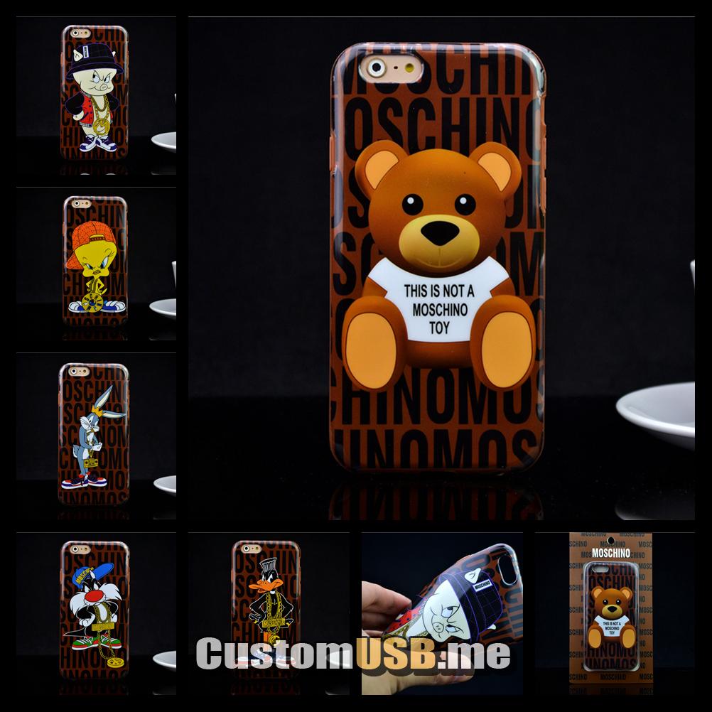 Cute Cartoon Brown Bear Duck Rabbit Soft TPU Luxury Brand Case for iphone 6 6s Phone Case Cover Shell Cell phone case