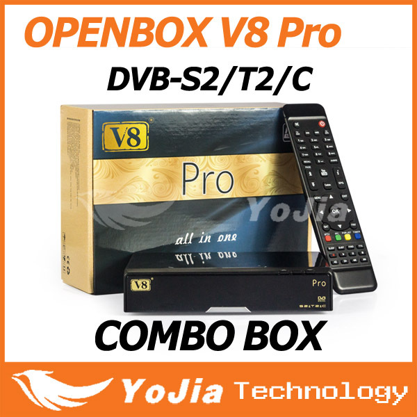 1pc Openbox V8 Pro Combo Receiver DVB S2 T2 C V8 Pro satellite receiver Support Cccamd