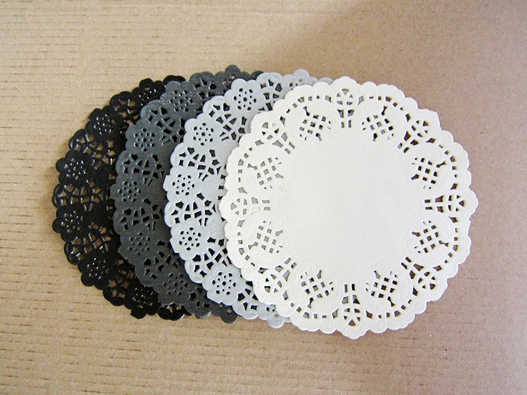Black Lace Paper Doilies