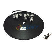 Free Shipping 10Pcs T2.5 Aluminium 16 tooth Timing Pulleys Bore 5mm And 10 Meters of T2.5 Belt Width 6mm 3D Printing CNC Reprap