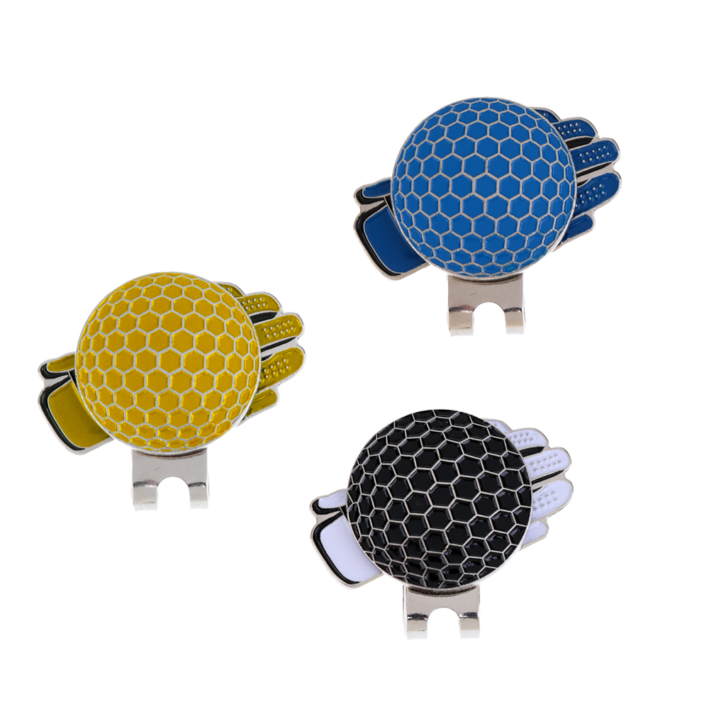 Stainless Steel Creative Glove Pattern Magnetic Hat Clip with MagneticGolf Ball Marker Great Golfer Gift Innovation Design