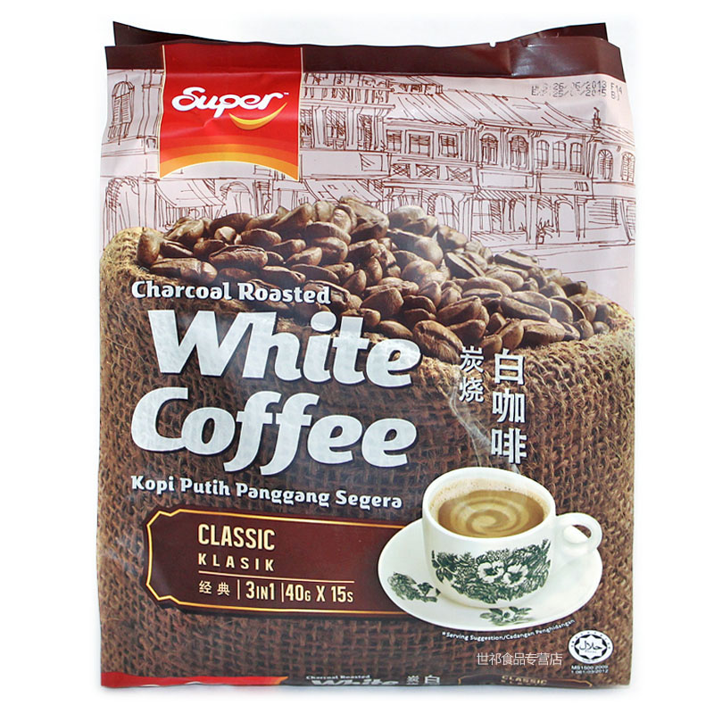 Super super charcoal classic white three in flavor of instant coffee 600g