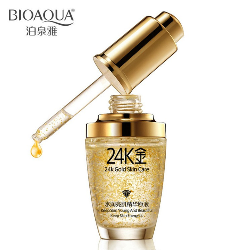 Skin Care Pure 24K Gold Essence Day Cream Anti Wrinkle Face Anti Aging Collagen Whitening Moisturizing