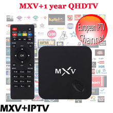 MXV Android TV Box Europe + IPTV Channel QHDTV Channels 1 Year Validity Media Player DDR3 1G/8G WiFi KODI Bluetooth Amlogic S805