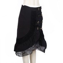Women Gothic Punk Clothing Party Black Lace Skirt Steampunk Gypsy Hipp ClubWear Skirts