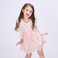 High Quality Embroidery Party Fashion 2016 Patchwork Spring Flower Girls Dresses Casual Princess Vestidos Kids Clothes
