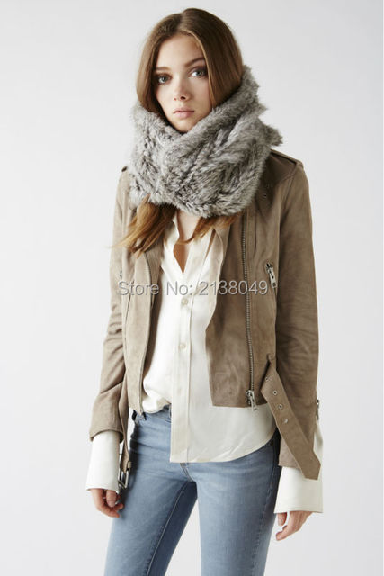 FS007 150*20 см Женщины Кролика Трикотажные Мода Круг Кольцо Шарфы