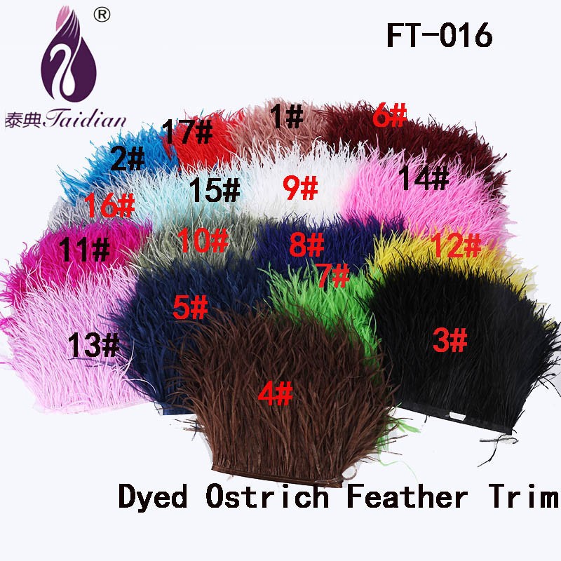 FT-016 17 colors pstrich mixture Turkey marabou feather trimming fringe DIY feather cloth accessories Wholesale Price