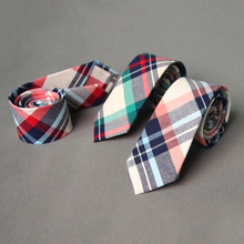2016 Fashion Casual Cotton Plaid & Striped Mens Ties for Men 6CM Narrow Wedding Business Necktie Fresh Neck Tie Neckwear