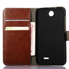 D310 Luxury Crazy Horse Leather Flip Up and Down Case Cover for HTC Desire 310 Back