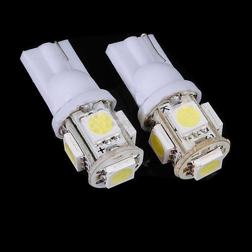 HOT SELLING!!! 20pcs Colorful T10 5 SMD 5050 LED 194 168 W5W Car Side Wedge Tail Light Lamp Bulb