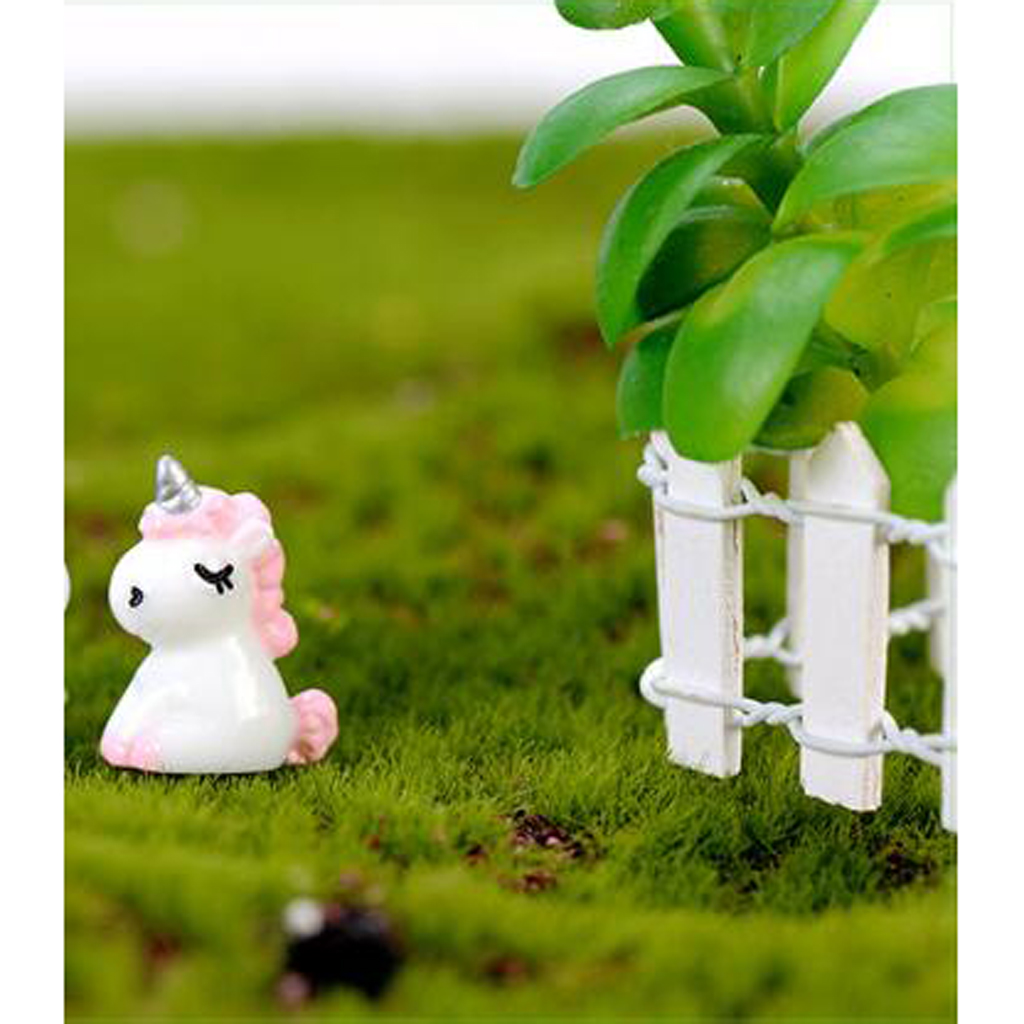 20Pcs Unicorn Figurine Mini Fairy Garden Dollhouse Micro Landscape Ornaments