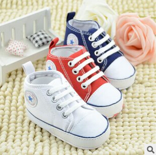 Гаджет  new infant toddler newborn baby shoes unisex kids classic sport sneakers bebe soft bottom anti-slip t-tied shoes 6 colors 3size None Детские товары