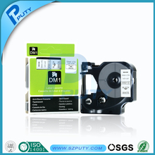 Black on white 12mm*7m dymo 45013 compatible for DYMO D1 Label Tape 45013 dymo label printer typewriter ribbon label maker