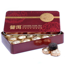 R Free Shipping Tea Gift Yunnan Pu er Tuocha Iron Box Mini Cooked Puer tea