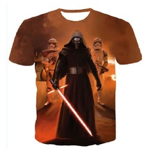 Hot First Order Kylo Ren 3D Print T-shirt Star Wars Cotton Unisex Tee Shirts Plus Short Stormtroopers Homme Loose Summer Tops