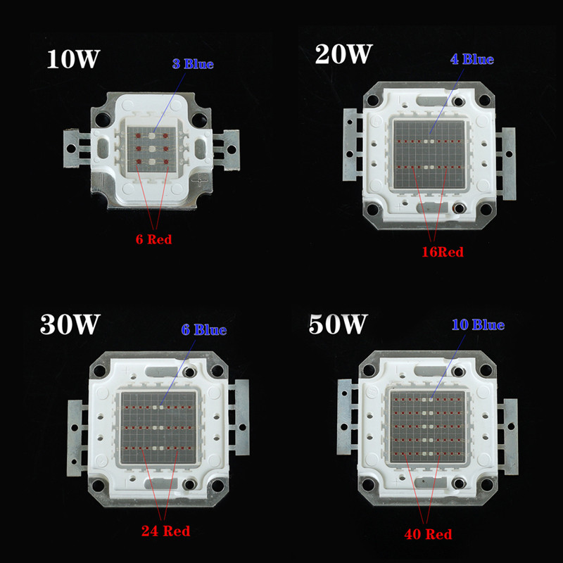 10W-20W-30W-50W-LED-Grow-Lights-Led-Chip-Red-640nm-660nm-Blue-440nm-460nm-Plant