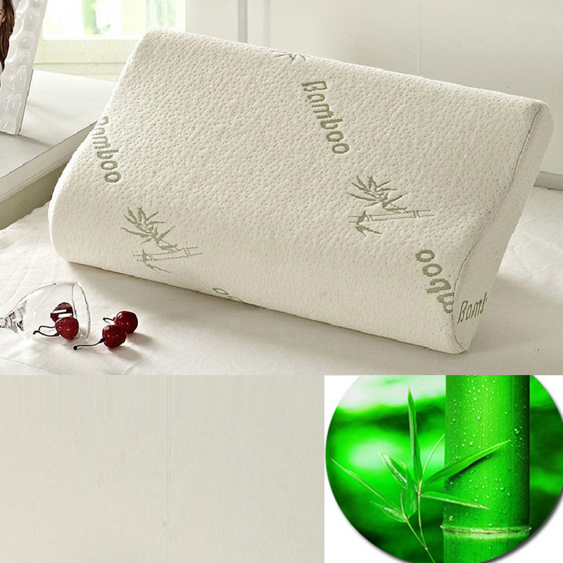 high quality latex pillow slow rebound material Massage for neck sleeping pillow use home bed bamboo fiber memory foam pillows