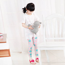 Baby Kids Girls Colorful Floral Trousers Stretch Leggings Milk Fiber Skinny Legging Pants 2 7Y