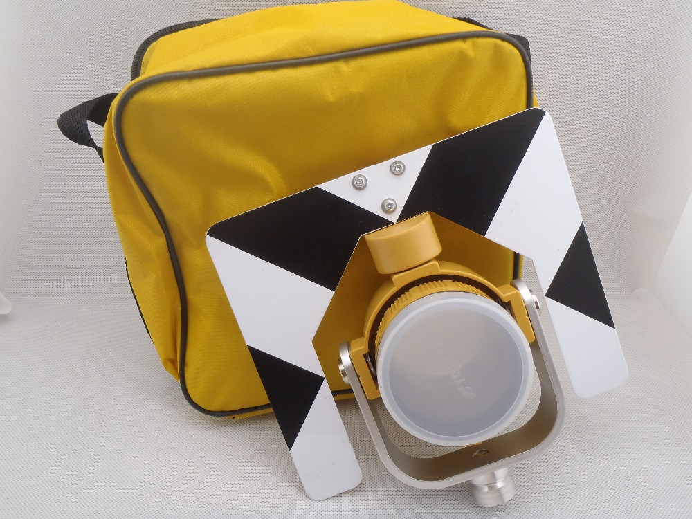 yellow color Single Tilt Prism & Bag for topcon total station