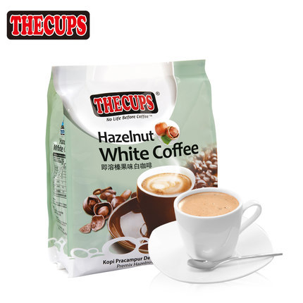 Malaysia imported instant coffee hazelnut flavored white triple cafeteira coffe comida