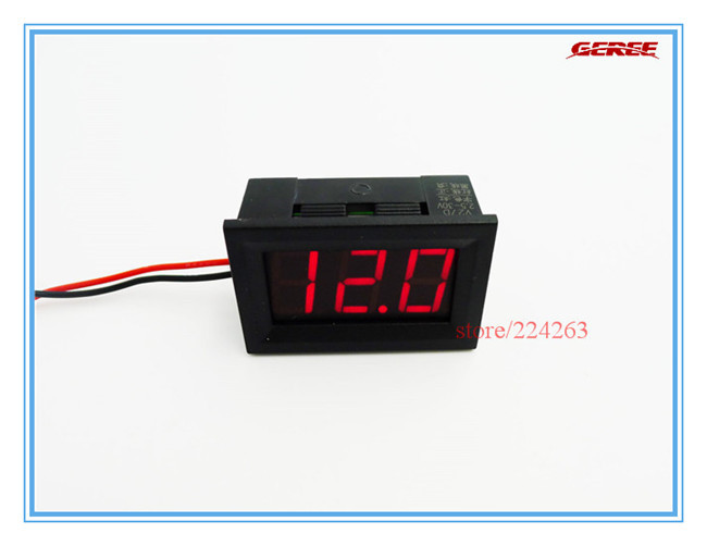 30pcs/lot NEW Digital LED Auto Car Truck Voltmeter Gauge Voltage Volt Panel Meter 4.5-30V