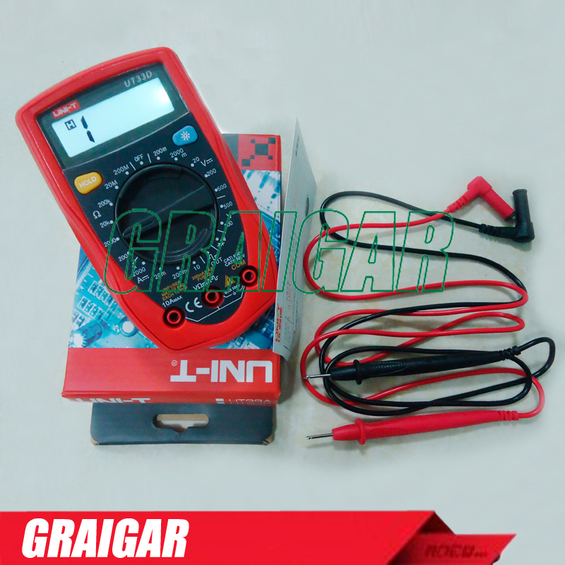 Palm Size Digital Multimeter UNI-T UT33D  Mini LCD Multi Tester Manual Range AC DC ohm volt meter