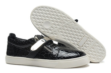 Drop Shipping 2015 Men Women Genuine Leather low Top Sneakers Unisex Gold Iron Zip Casual Shoes