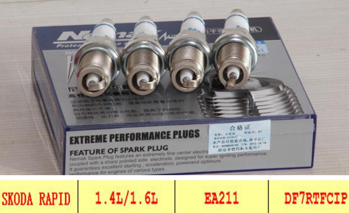 Replacement Parts Platinum iridium spark glow plugs car candle for skoda rapid 1 4l 1 6l