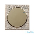 Luxury Champagne Gold Wall Switch 1 Gang 1 Way Single Control Light Switch Round Button Simple