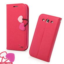 Leather Case for Samsung Galaxy S3 SIII i9300 Cherry Series Phone Bags Wallet With Card Holders Stand Flip Covers YXF03705