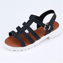 Gladiator Sandals Women Leather Sandals 2016 Summer Flat Sandals Sandalia Feminina Plus 41 Female Shoes Woman Sandale Femme