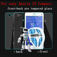 Новый закаленное стекло для Sony Xperia Z3 компактный протектор спереди назад взрыв — пленка для Xperia Z3 D5803 D5833