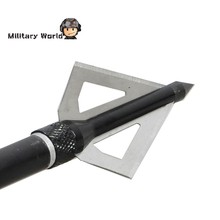 Hot Sell Hunting Shooting Tactical Archery Arrowhead Broadhead 100 Grain 3 Fixed Blades 2 Cutting Steel