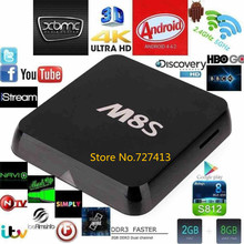 M8S Android 4.4 Smart TV Box 2.0 GHz. Amlogic S812 Quad Core 8GB EMMC With Remote Controller Fully High Quality Free Shipping