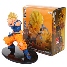 Аниме Dragon Ball Z Сон Гоку Супер Саян ПВХ Фигурку Коллекционная Модель Игрушки 17 СМ DBFG166