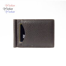 New leather money clip slim front pocket wallet with ID credit card slots unisex wallet business