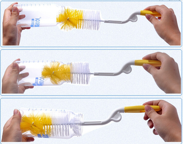 7sets Safety Plastic Baby Bottle Brush High Quality Practical Bottle Cleaner Nipple Straw Brush Washing Kids Cleaning Set (7)