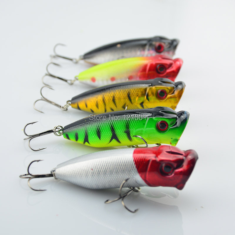Promotion Lot 5pcs Colors Fishing Lures Crankbait Minnow Hooks Crank Baits 65mm 13g poper lure topwater