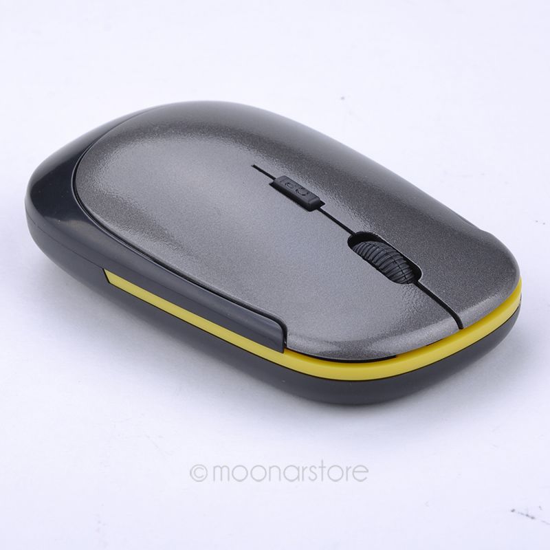2.4GHz Wireless Mouse Ultra Slim Mini USB Receiver Wireless Laser 1600DPI Optical Gaming Mouse *L