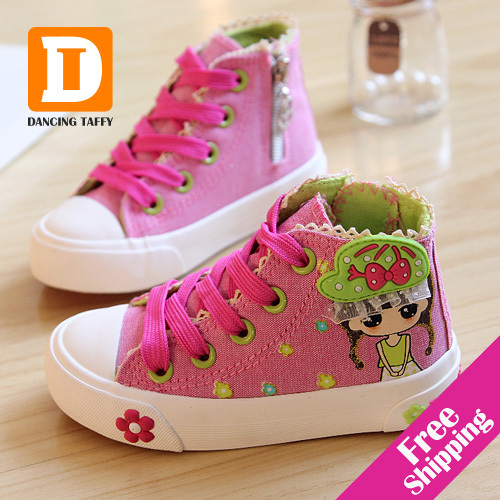 New 2015 Spring Fashion Girls Shoes Canvas Childre...