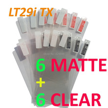 12PCS Total 6PCS Ultra CLEAR + 6PCS Matte Screen protection film Anti-Glare Screen Protector For SONY LT29i Xperia TX