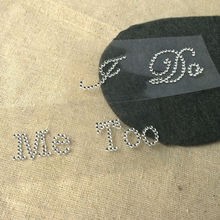 1 Set I Do Me Too Bridal Groom Shoe Sticker White Clear Rhinestone Wedding Decor