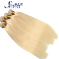 Queen love hair products brazilian virgin hair straight 3pcs lot 613 blonde virgin hair hot selling