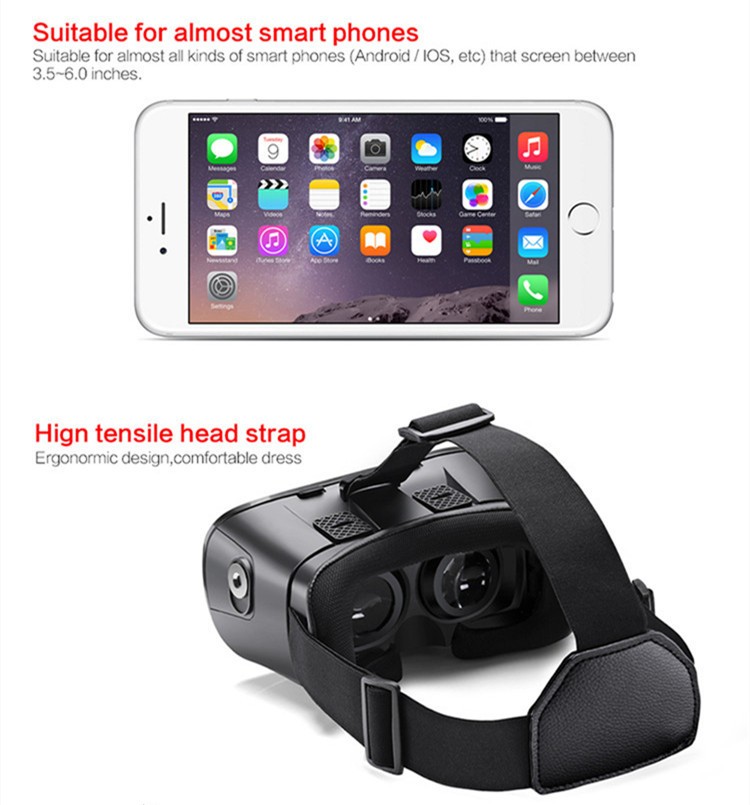 2016 New VR Self-Model Polarized Google Oculus Rift Cardboard Virtual Reality DK2 Gear 3D Glasses for 4.0-6.0 inch Smartphone (15)