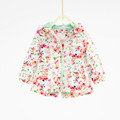 18M 6T New Baby Girl Autumn Floral Printed Hooded Jacket Female Kids Fall defined waist Trench