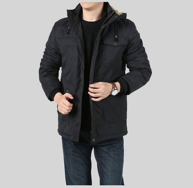 M~3XL Autumn Winter Mens Fleece Jackets Coats Hooded AFS JEEP Brand Slim Long Casual Cotton Outdoor Plus Big Size Casual Jacket (11)