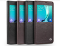 QIALINO Fashion Smart Phone case for Samsung Galaxy s6 edge plus Genuine Leather cover Original Sensing