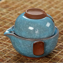 Colorful ice crack a pot a cup Kung Fu Tea Set portable travel Tea Set Ceramic