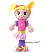 21CM height 0 12months baby girl rattles toys for kids music super soft little girls hand